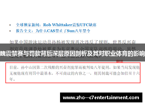魏震禁赛与罚款背后深层原因剖析及其对职业体育的影响 魏震禁赛与罚款背后深层原因剖析及其对职业体育的影响